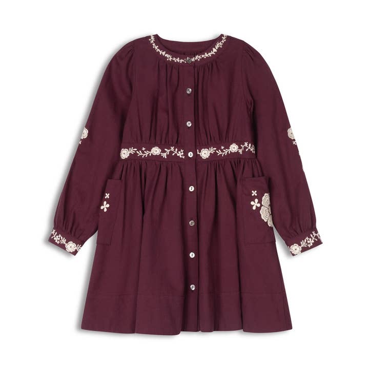 Colección Bordada Floral - Vino - WS para venta al por mayor de Ely’s & Co.