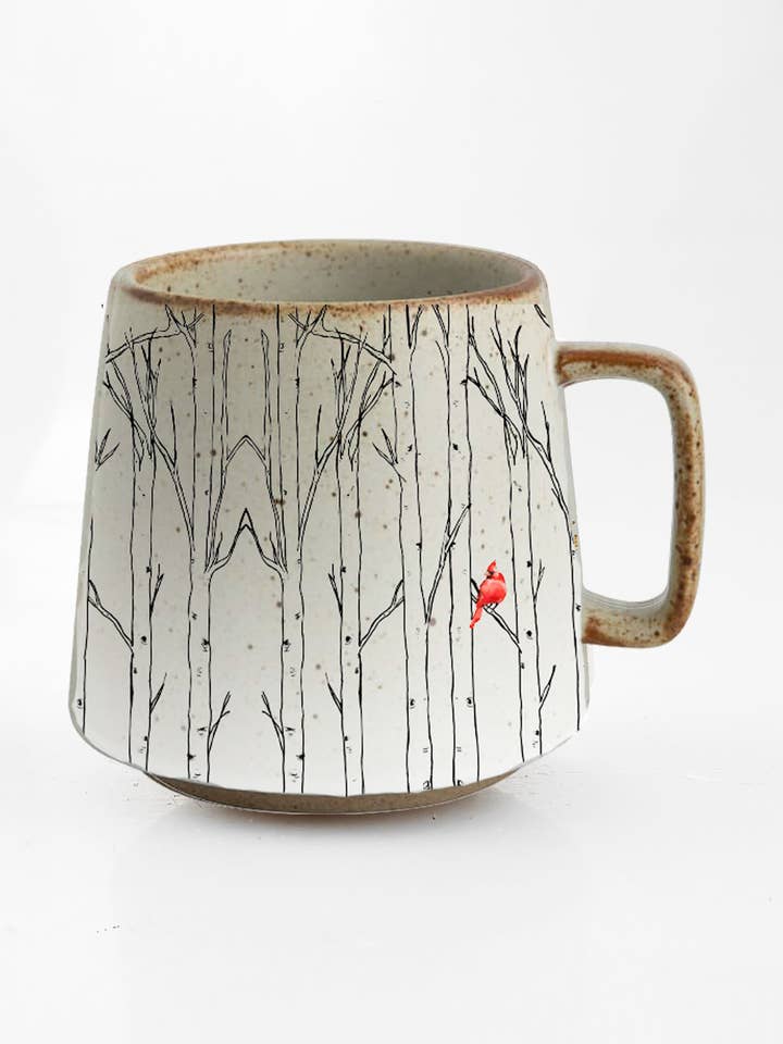 Cardinal In The Grove Mug for wholesale by Artsy Em