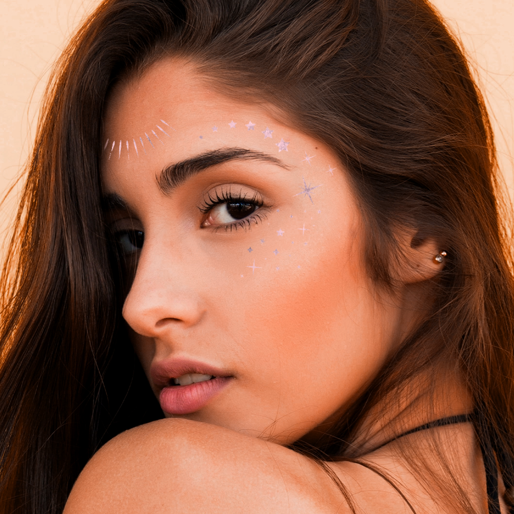 Flash Tattoos - Wholesale Temporary Tattoo - TWINKLING LIGHTS PINK VARIETY SET | Metallic Temporary Tatto3