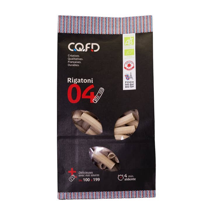 Bio-Nudeln - 04 Rigatoni (500 g Beutel) für den Großhandel von C.Q.F.D.