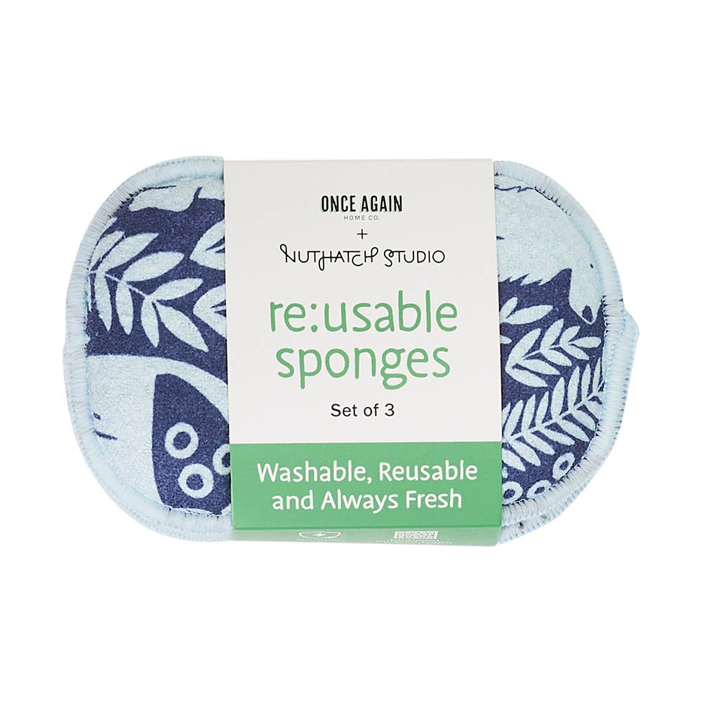 Once Again Home Co. - Wholesale Cleaning Sponge - RE:usable Sponges (Set of 3) - Nuthatch Dog Park1