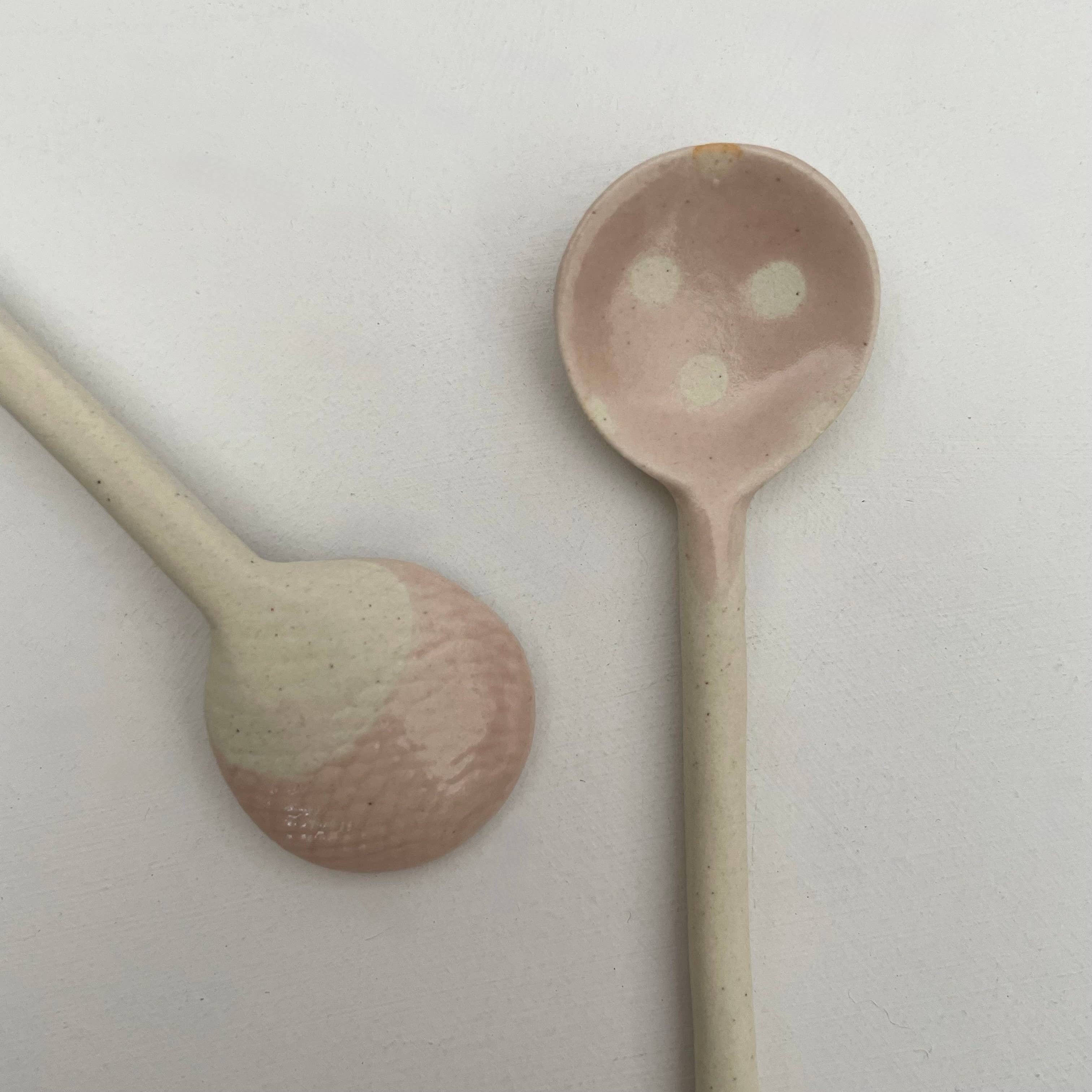 fort & field - Wholesale Table Spoon (Cutlery) - Polka dot small handmade Japanese pottery coffee tea spoon0