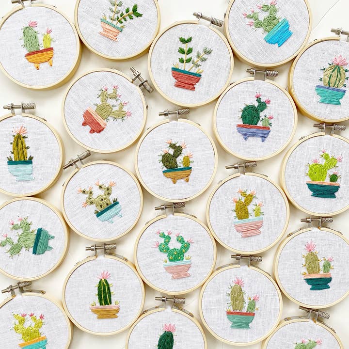 Islay's Terrace - Wholesale Embroidery/Cross Stitch Supplies - Surprise Little Cactus Embroidery - 3 inch embroidery1