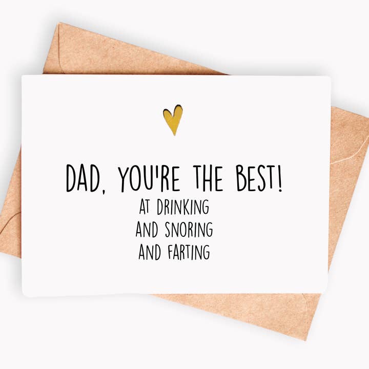 Lustige Vatertagskarte - Papa du bist der Beste... für den Großhandel von Spicy Cards