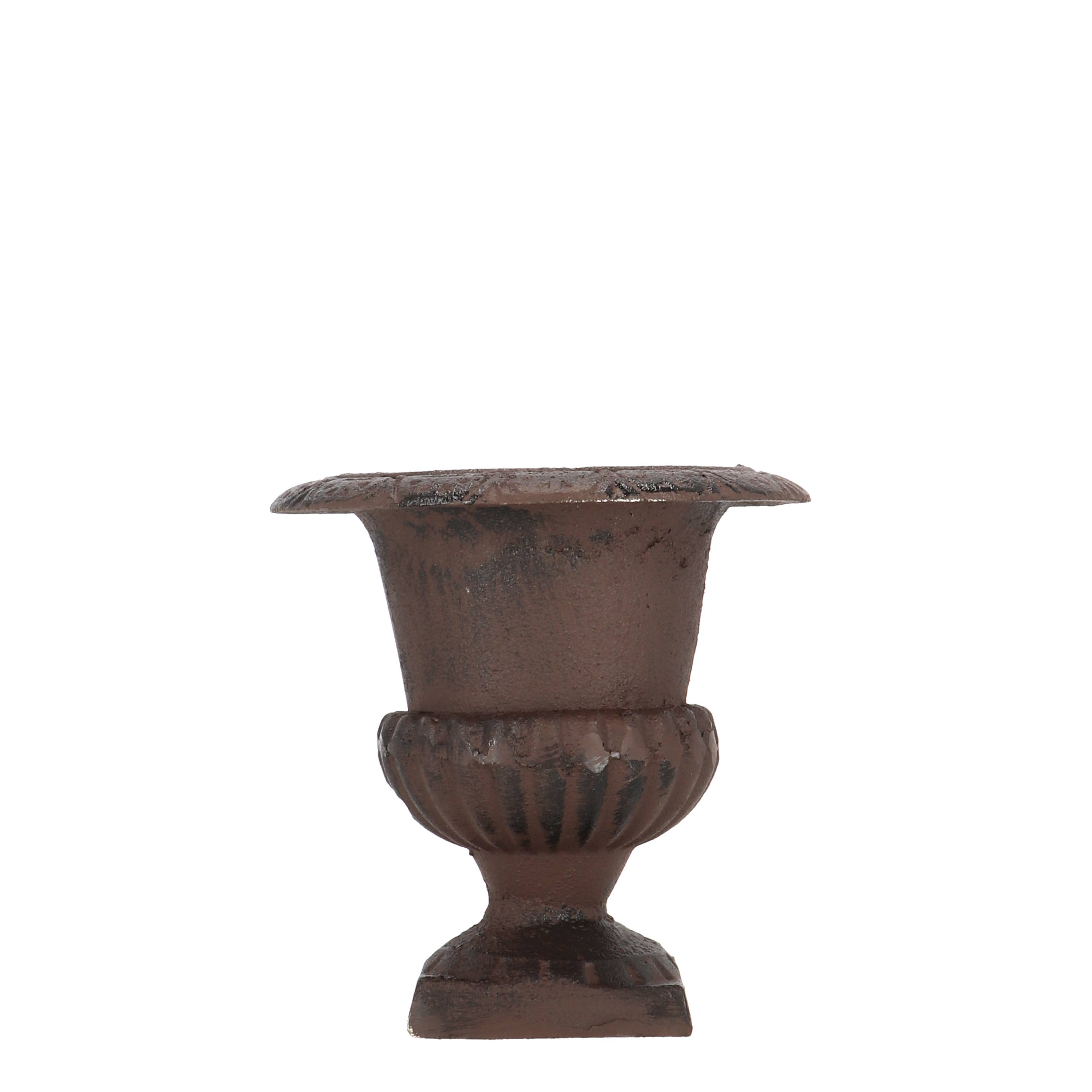 Esschert Design USA - Vente Urnes - Urne française, en fonte, brun antique, taille X2