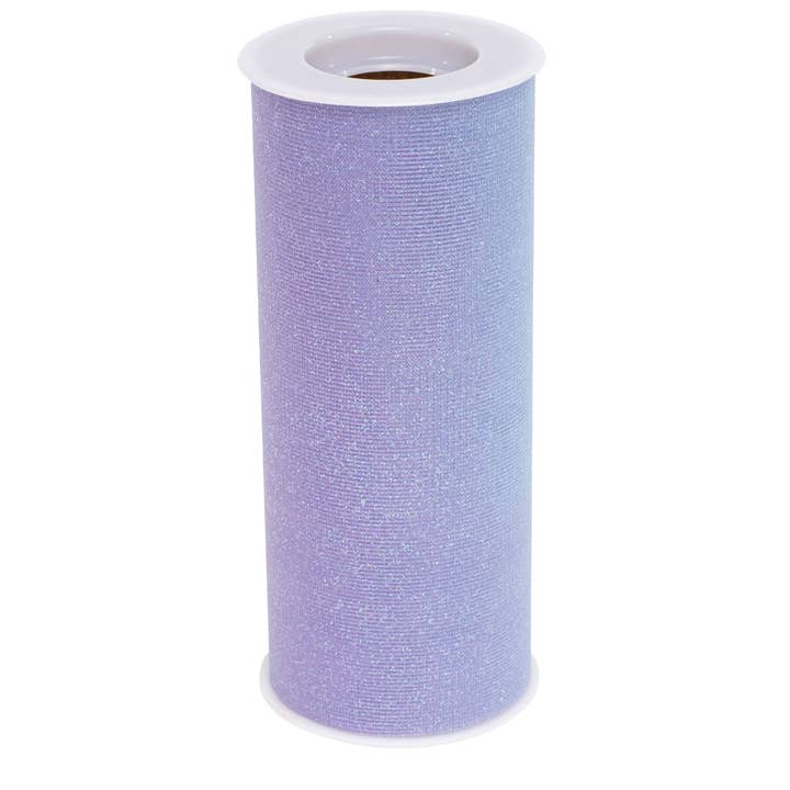 Portofino International Trading, USA - Wholesale Ribbon - Gift Wrapping - Rainbow Glitter Tulle Roll 6" x 10 Yards