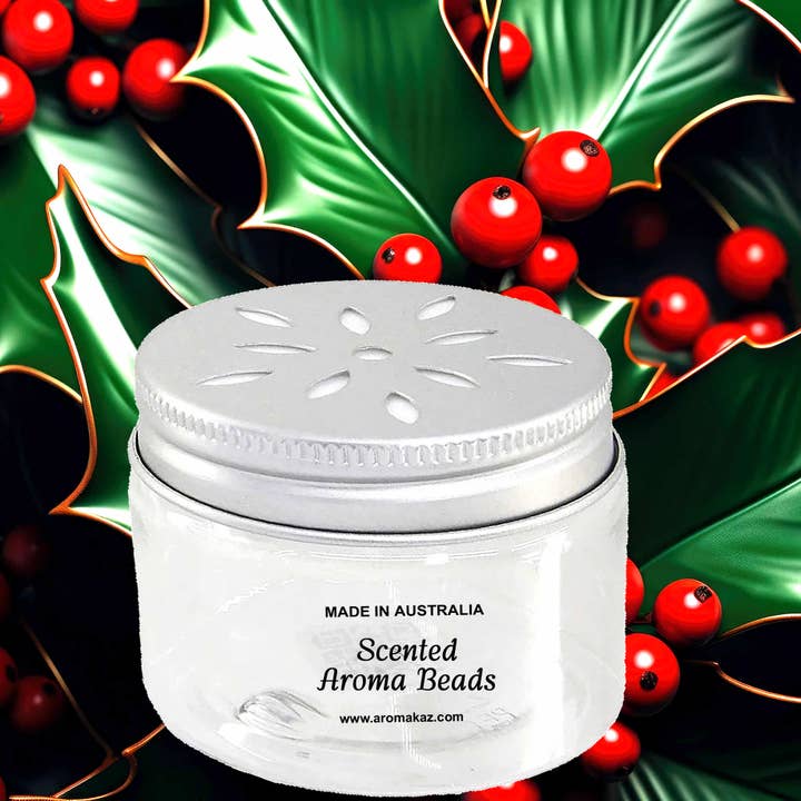 Mistletoe & Holly Berry Air Freshener Aroma Beads Room/Car for wholesale by Aroma Kaz