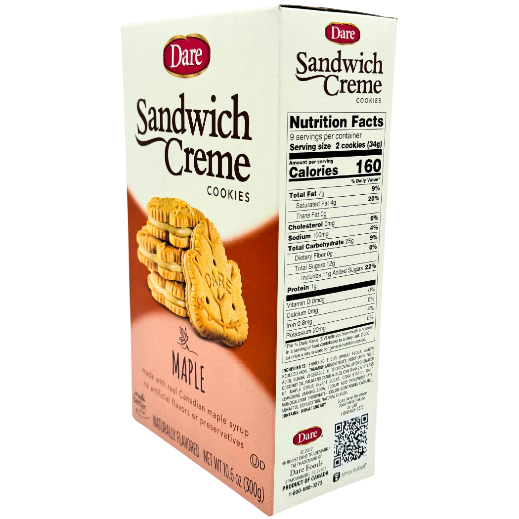 Martin's Country Store LLC - Wholesale Cookie - Cookies - Maple Leaf Crème (Dare) 12/10.6oz1