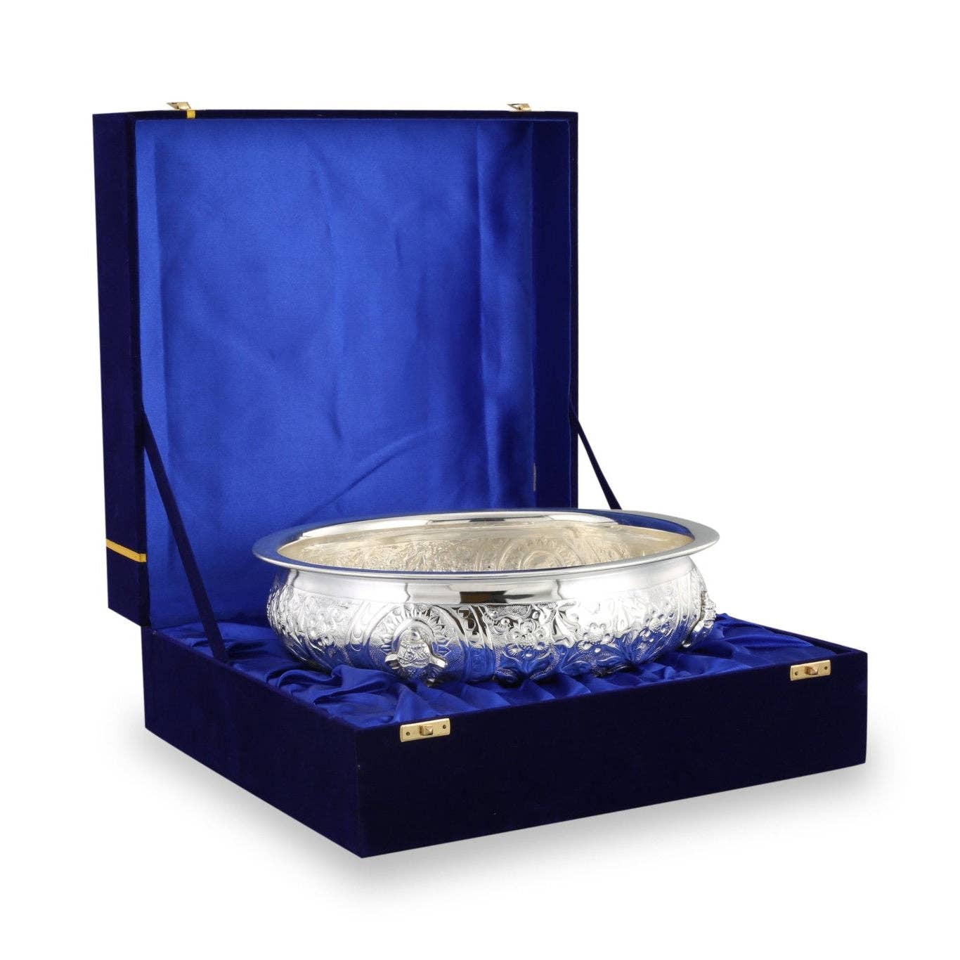 SAMA Homes – Großhandel Dekorative Platte/Teller/Schüssel – Ganesh Urli aus Messing mit Samtbox4