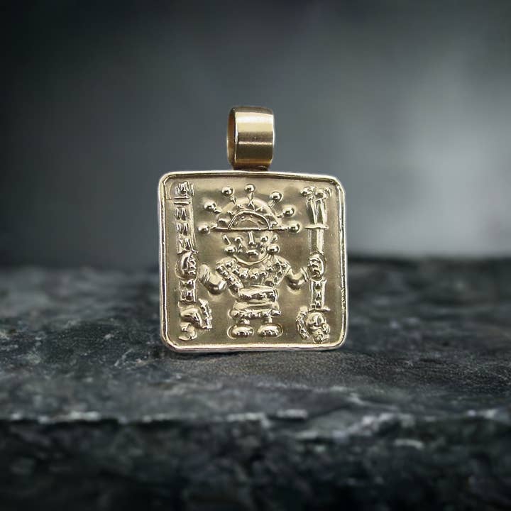 Vis a Vis Jewelry - Venta al por mayor Abalorios/colgantes individuales - Colgante Viracocha, diseño del dios creador inca, tallado a mano