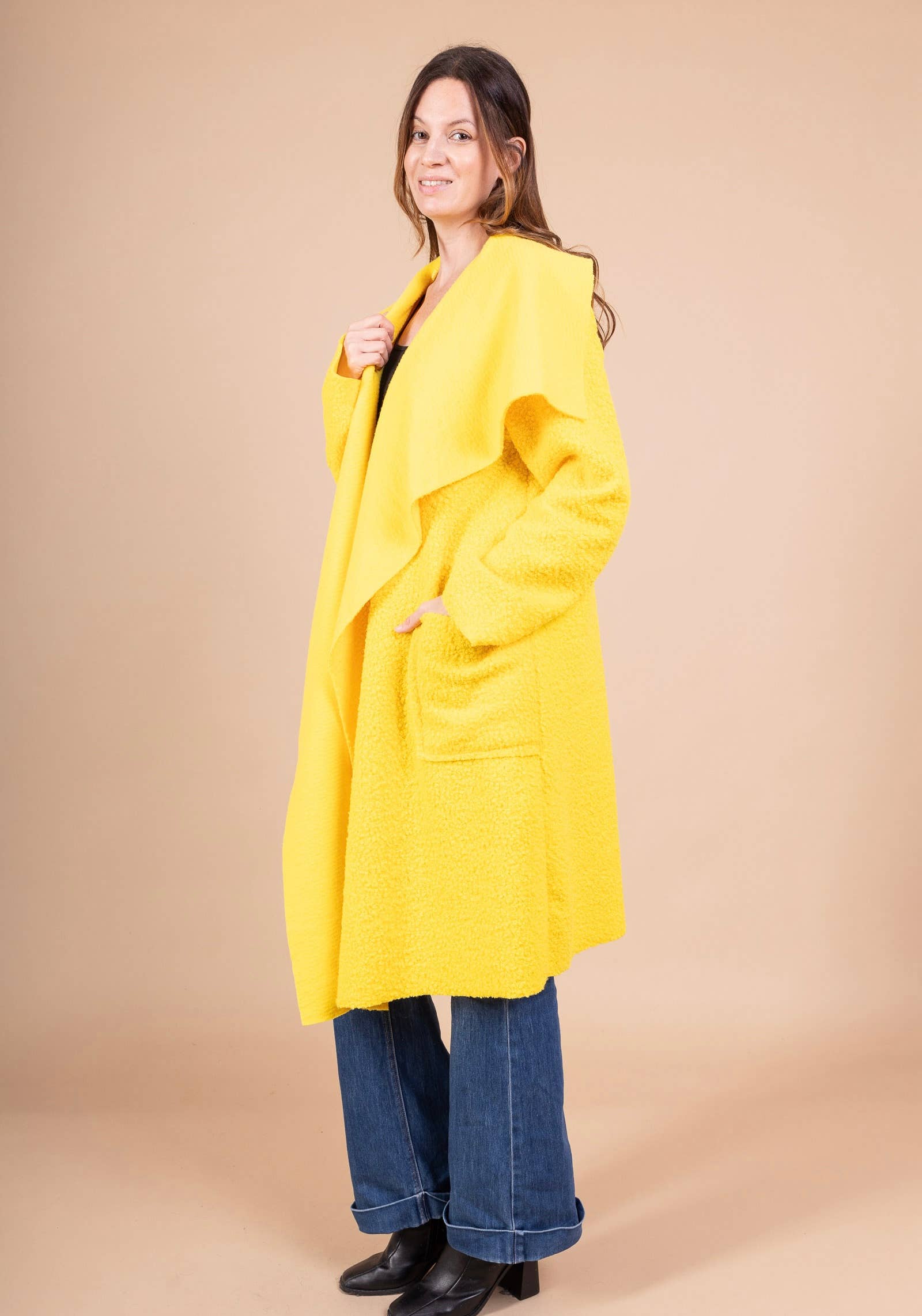 LINEN & COTTON HOUSE - Vente Manteau – femme - VESTE BOUCLETTE MATIERE RESPONSABLE + SIZE  35122 81