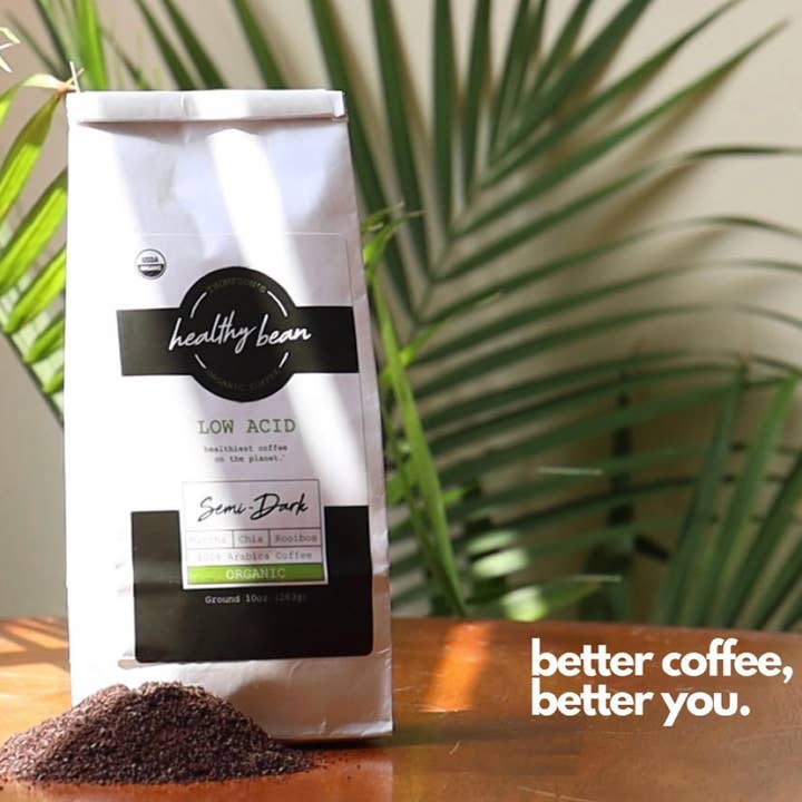 Healthy Bean Organic Coffee - Wholesale Ground Coffee - Healthy Bean Coffee. 10 Bags of Ground and 10 Bags of Whole2