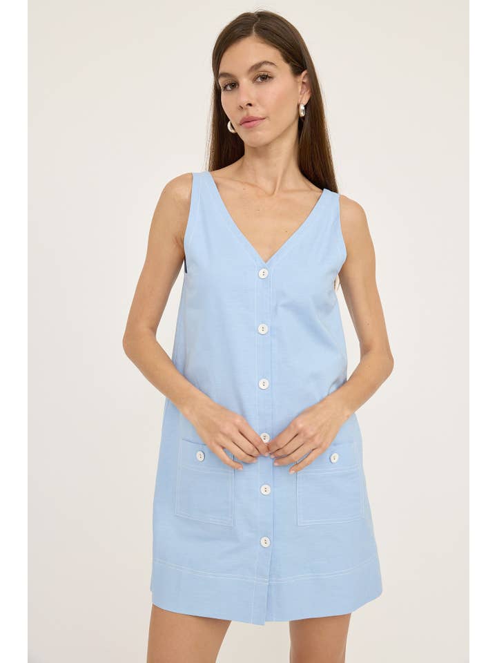 RAISONNEL - Wholesale Dress - Women's - Contrast Stitch Mini Dress - RD11021