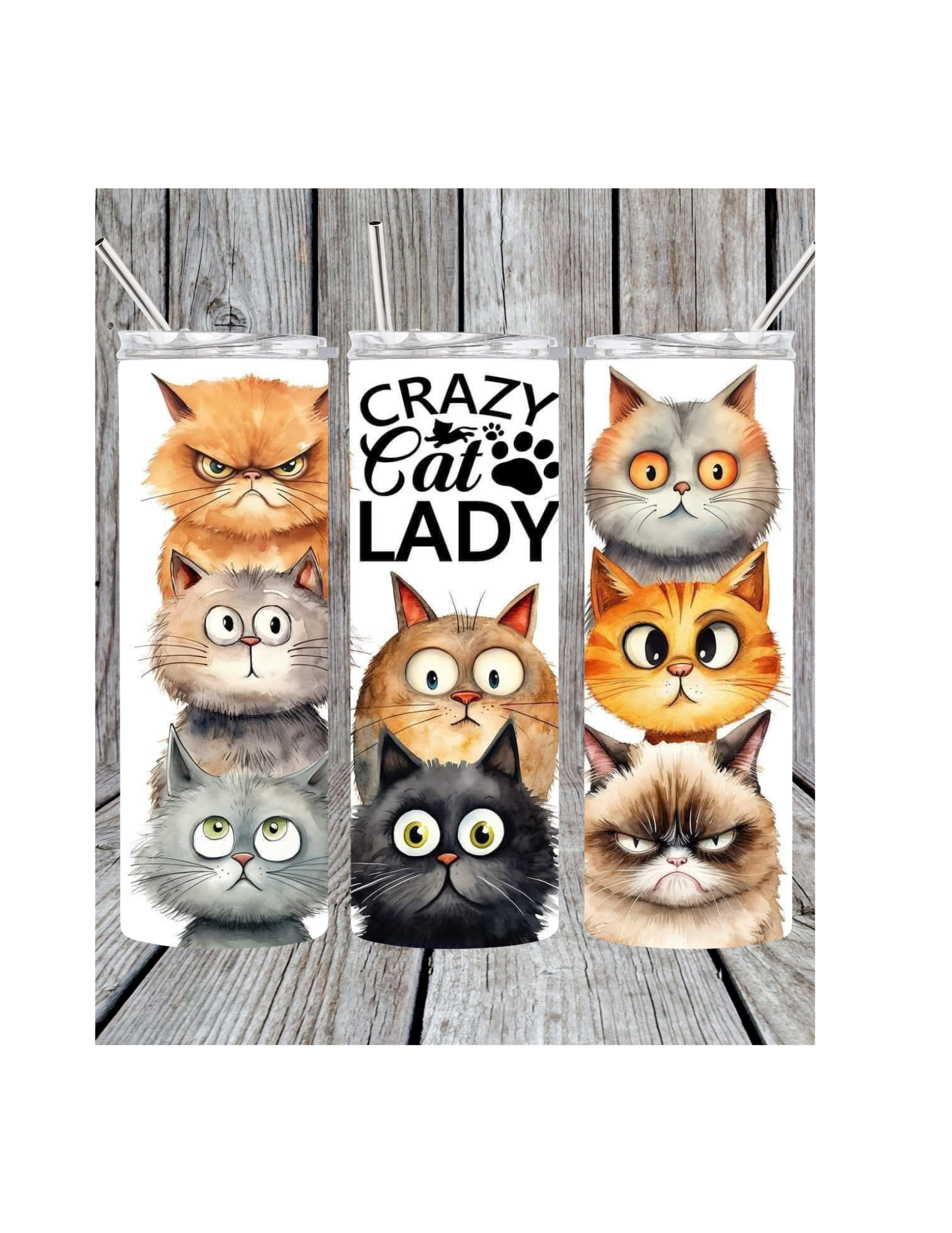 Eclectic Wallflower Boutique – Engroshandel Thermokop – Skør katte-dame tumbler0