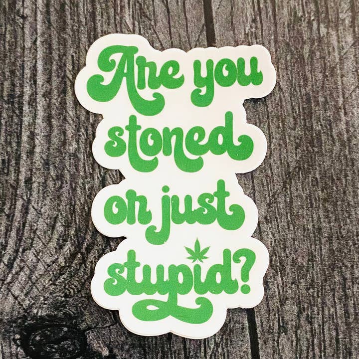 Adesivo Você está chapado ou estúpido por atacado de The Silver Spider