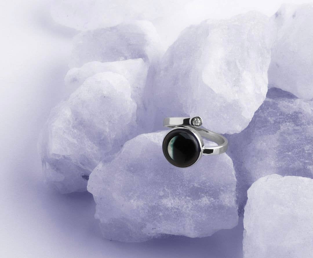 Moonlight by Moonglow Jewelry – Anel de cocktail/declaração por atacado – Anel Espiral Cósmico (6D) da Moonglow Jewelry2