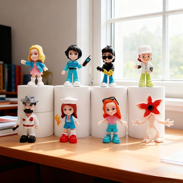 Stranger Things inspired characte Figurine ornament-8pcs for wholesale by Little Trendy