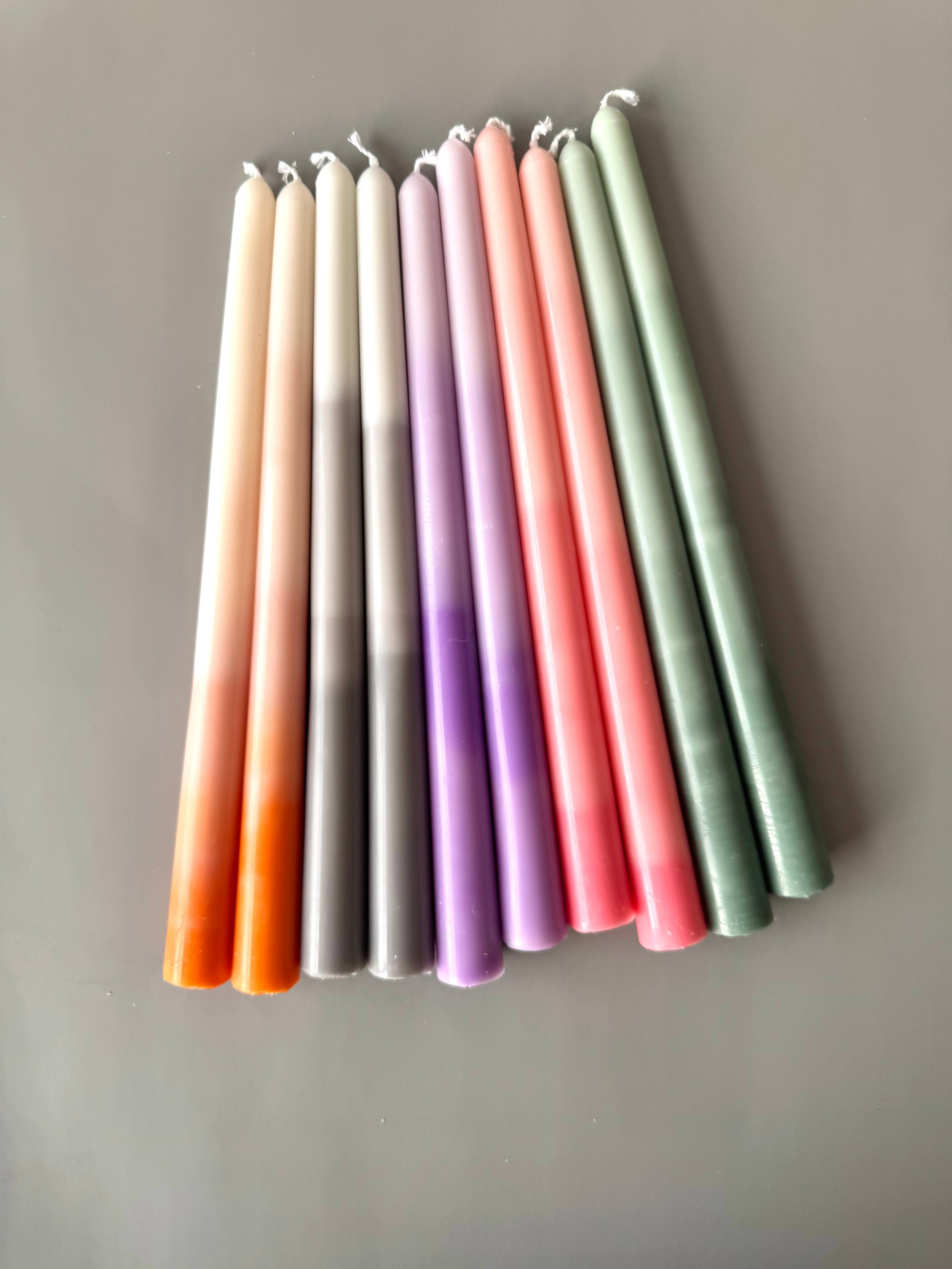 Acute Designs – Engroshandel Stearinlys/lysestage – Ombre Taper Lys, Lysestager, Farverige, Gradient1