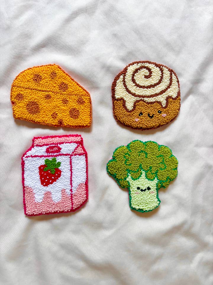 Punch needle mug rugs, handmade coasters for kitchen decor for wholesale by Honey Punches