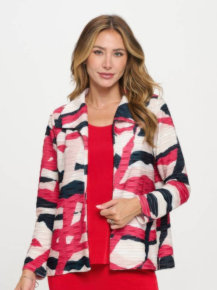 CC Wholesale Clothing – wholesale Jacket – Women's – Glitter Wave Digital Print Jacket5