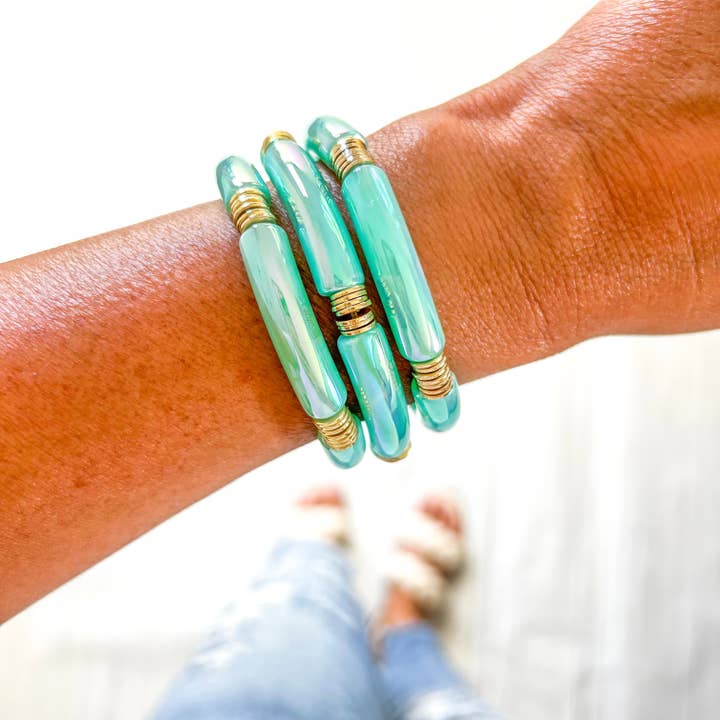 Savvy Bling - Wholesale Beaded Bracelet - Metallic Tube Bracelets106