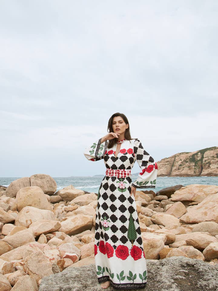 MACKENZIEMODE - Wholesale Dress – Women's - Rose Petals Maxi20