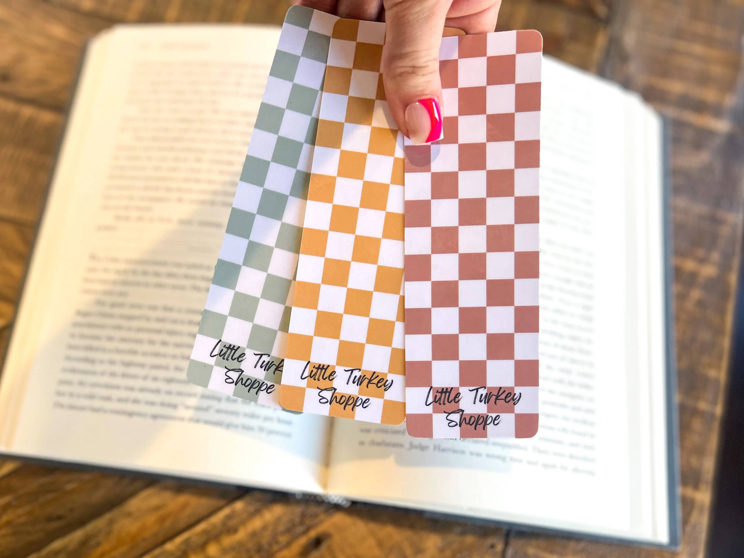 Little Turkey Shoppe - Wholesale Bookmark - Boho Checkered Bookmarks6