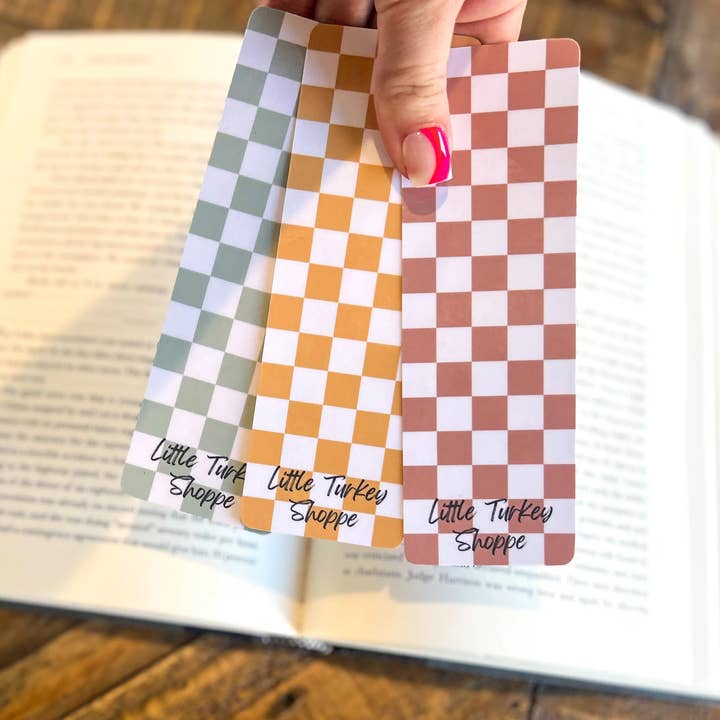 Little Turkey Shoppe - Wholesale Bookmark - Boho Checkered Bookmarks6