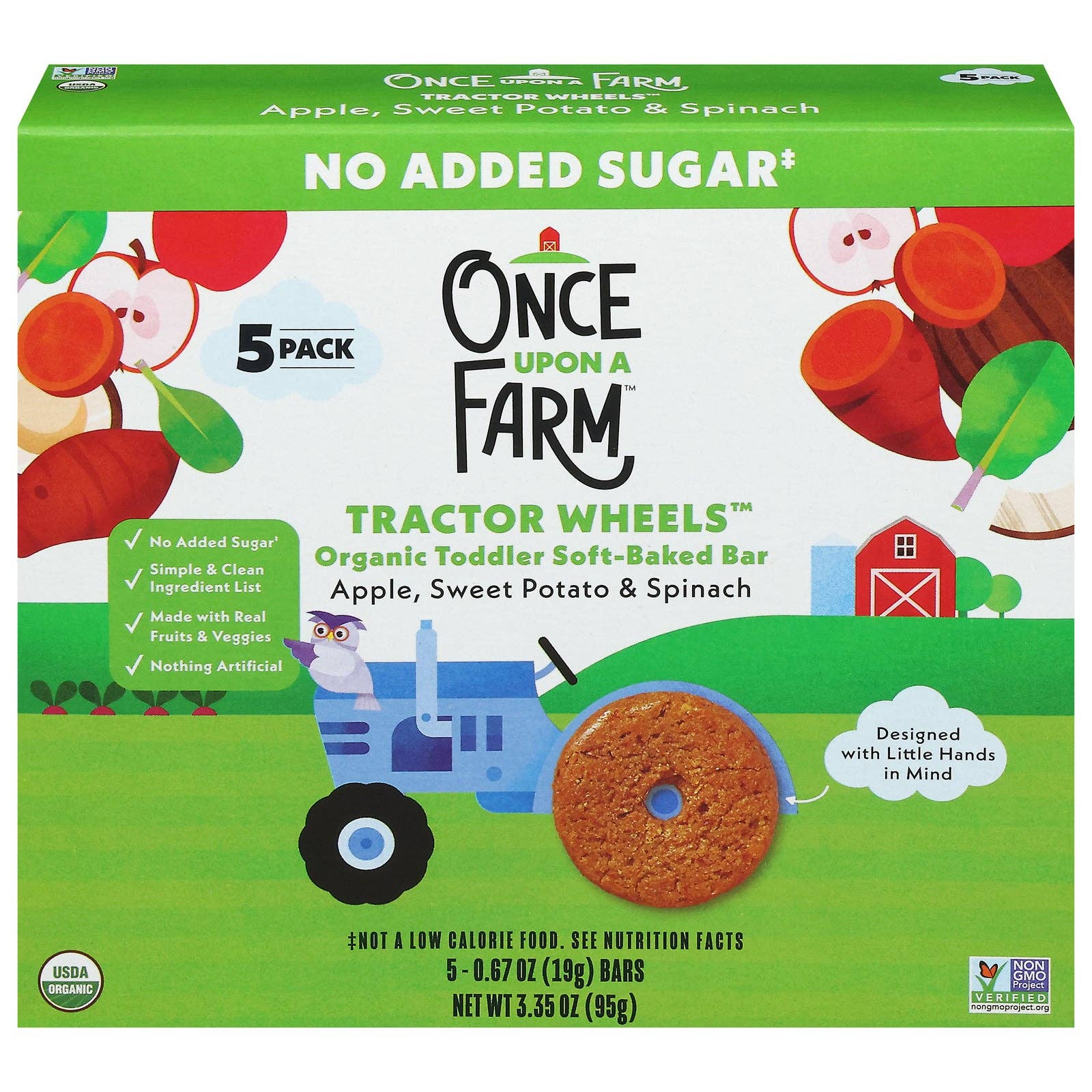 Everyday Supply Co - Wholesale Snack Bar - Once Upon A Farm Apple Sweet Potato Spinach Bars 8ct0