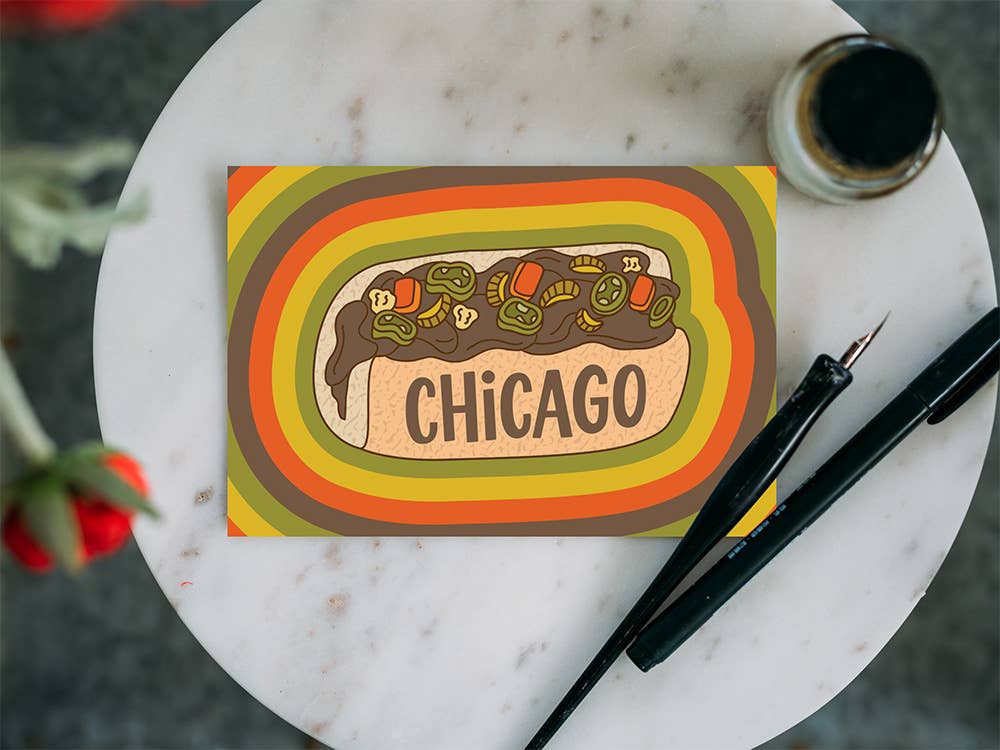 Lettering Works - Wholesale Postcard - Chicago Italian Beef Postcard0