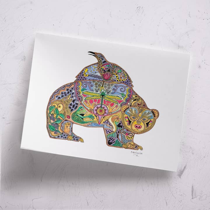 Raven Bear Signed Print for wholesale by EarthArt International