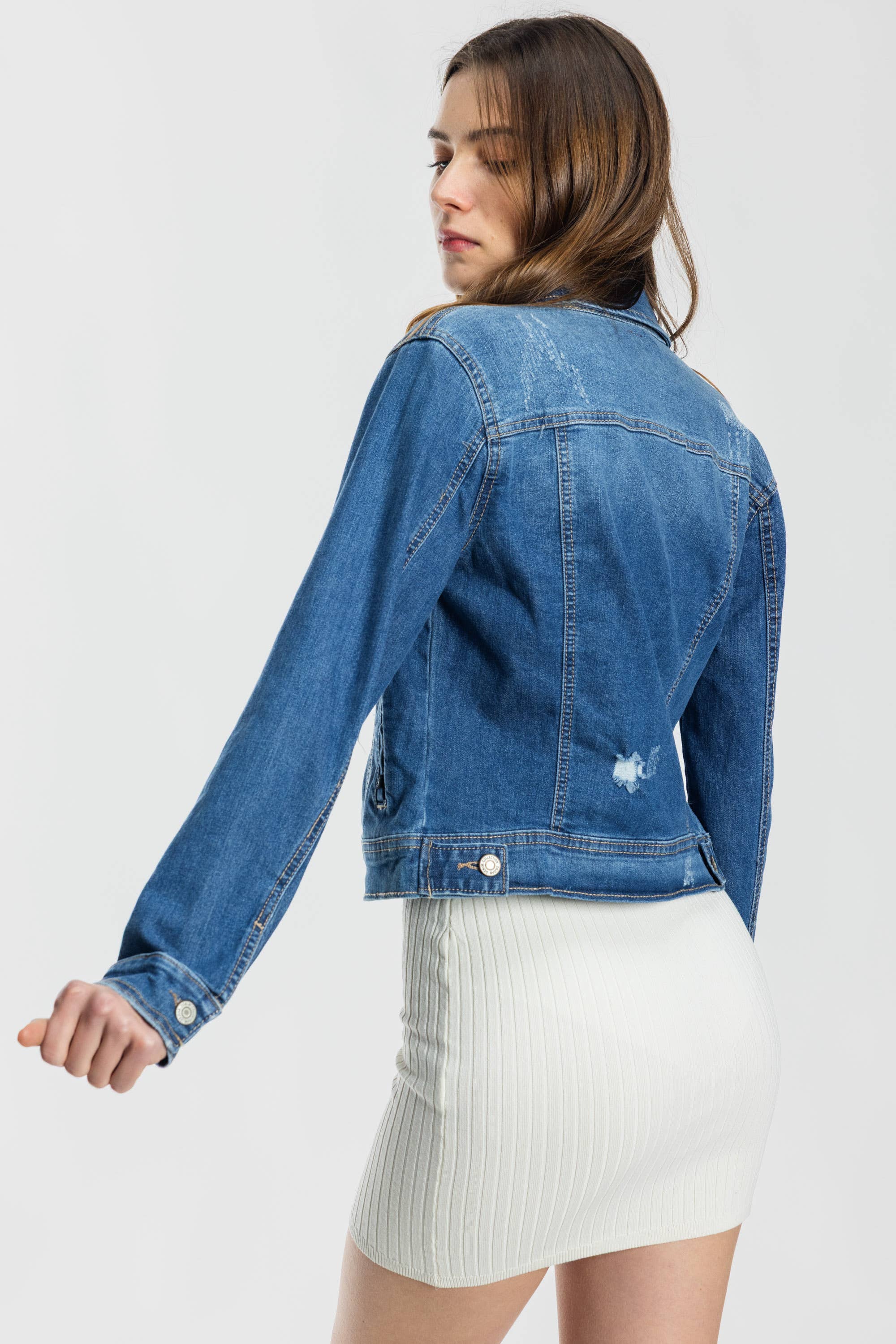 MEDIUM ENJEAN Classic slidt denimjakke EJ2053 for engroshandel på Faire5
