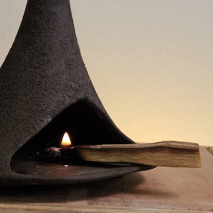 Siesta Studio - Wholesale Wierookhouder - Keramische Palo Santo-brander met bruine textuur7
