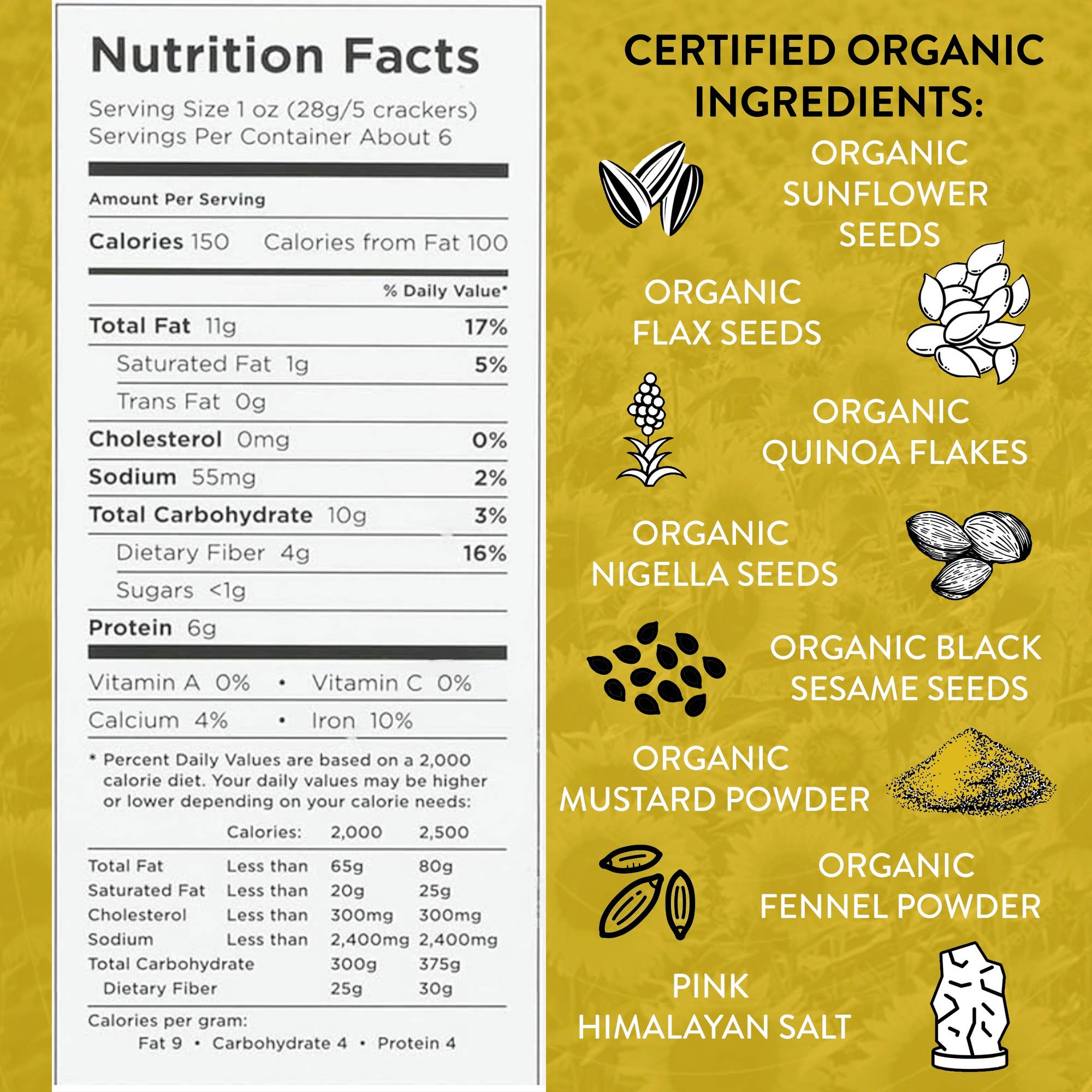 The Organic Pantry Co. – Großhandel Cracker – Sonnenblumen-Leinsamen-Kekse2