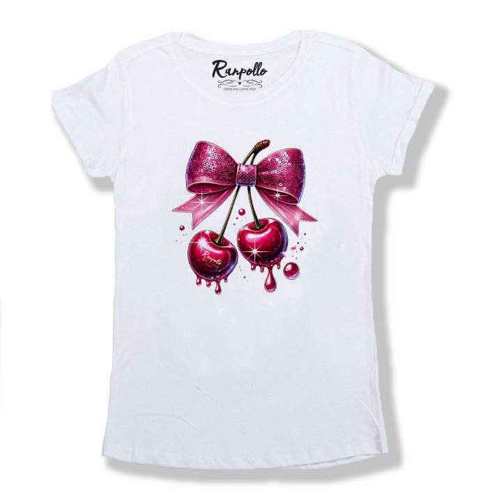 RANPOLLO MILANO - Wholesale Screen Printed T-Shirt - Women's - Ciliegie0