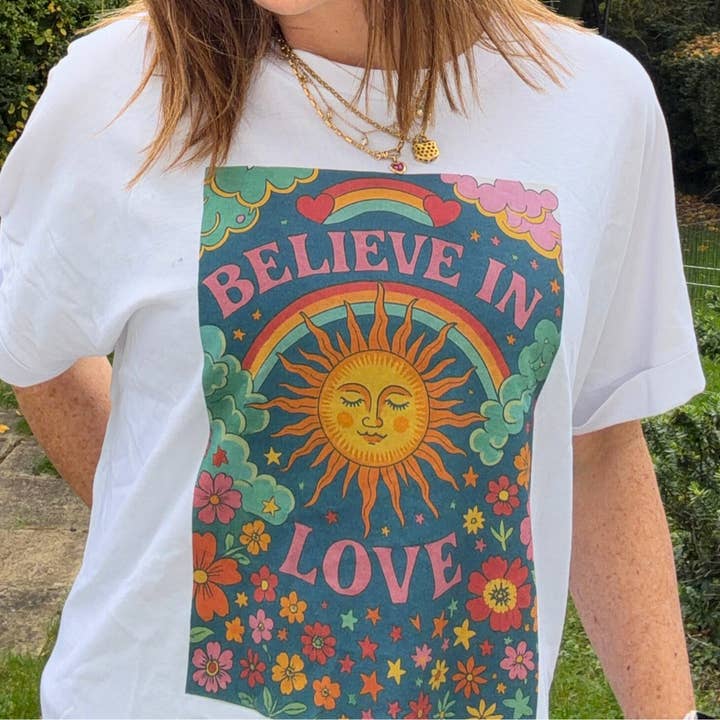 Believe in Love T-Shirt for wholesale by Percy and Nell Retail Limited