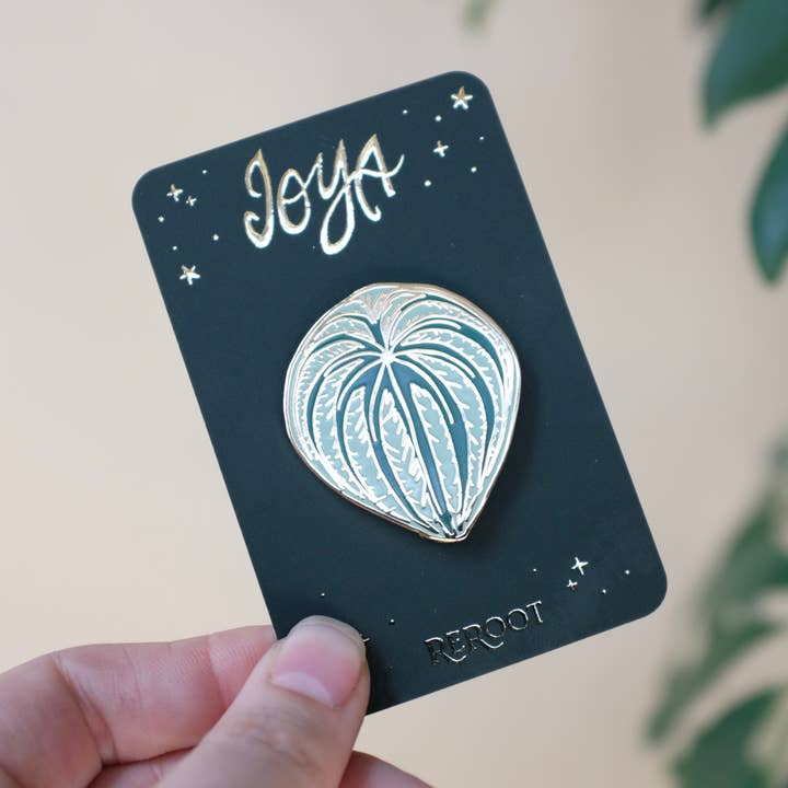 Peperomia Enamel Pin for wholesale by ReRoot
