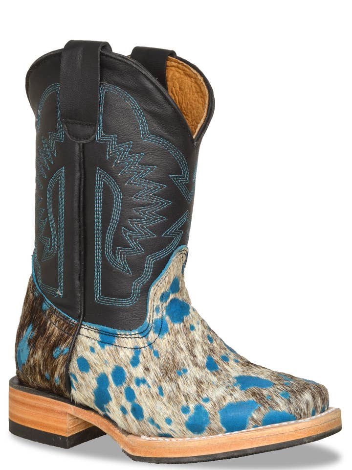 3501 TURQUOISE KIDS WIDE SQUARE BOOT for wholesale on Faire1