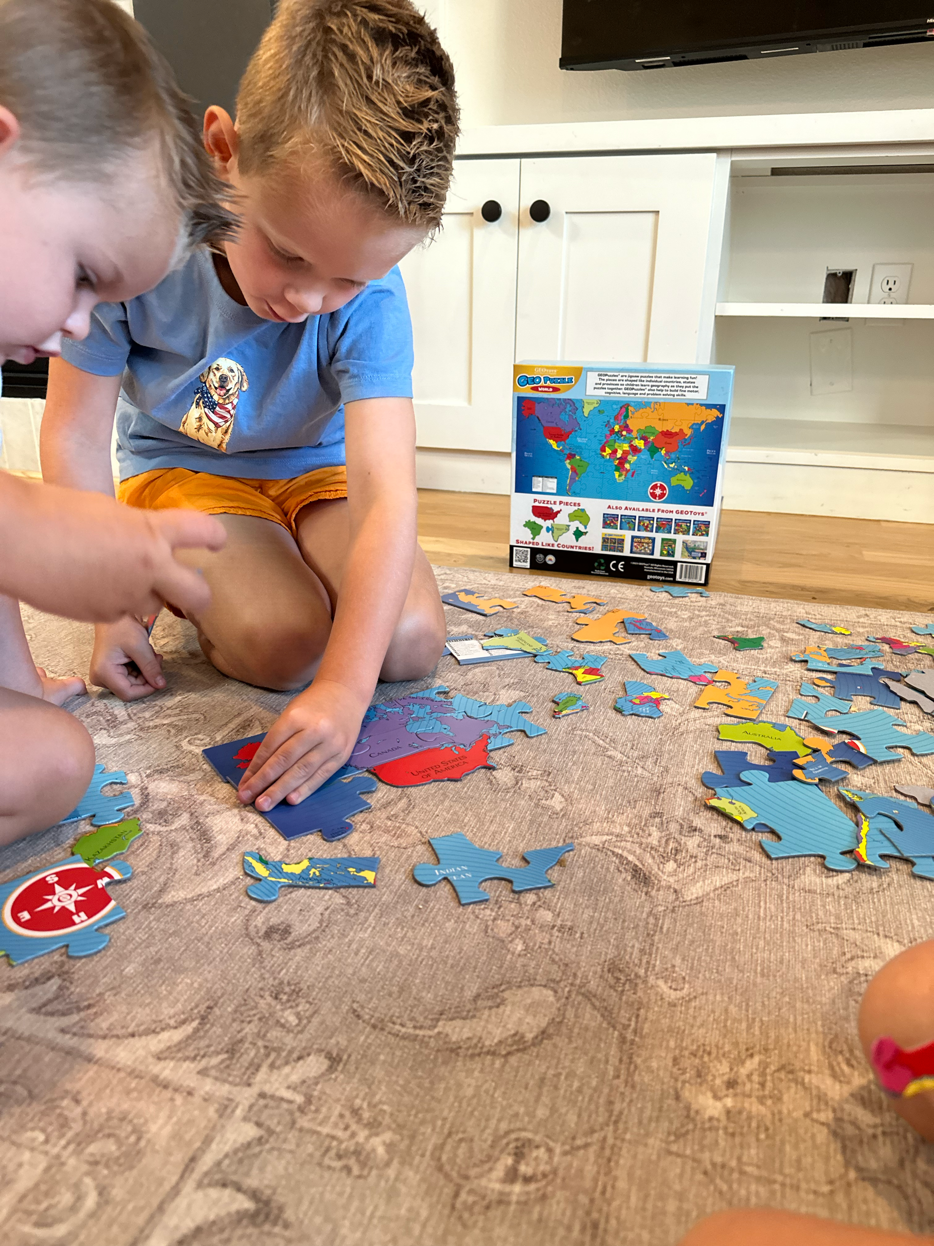 Geotoys - Wholesale Puzzle - Kids - Geotoys GeoPuzzle, 68 World Country Shaped Pieces4