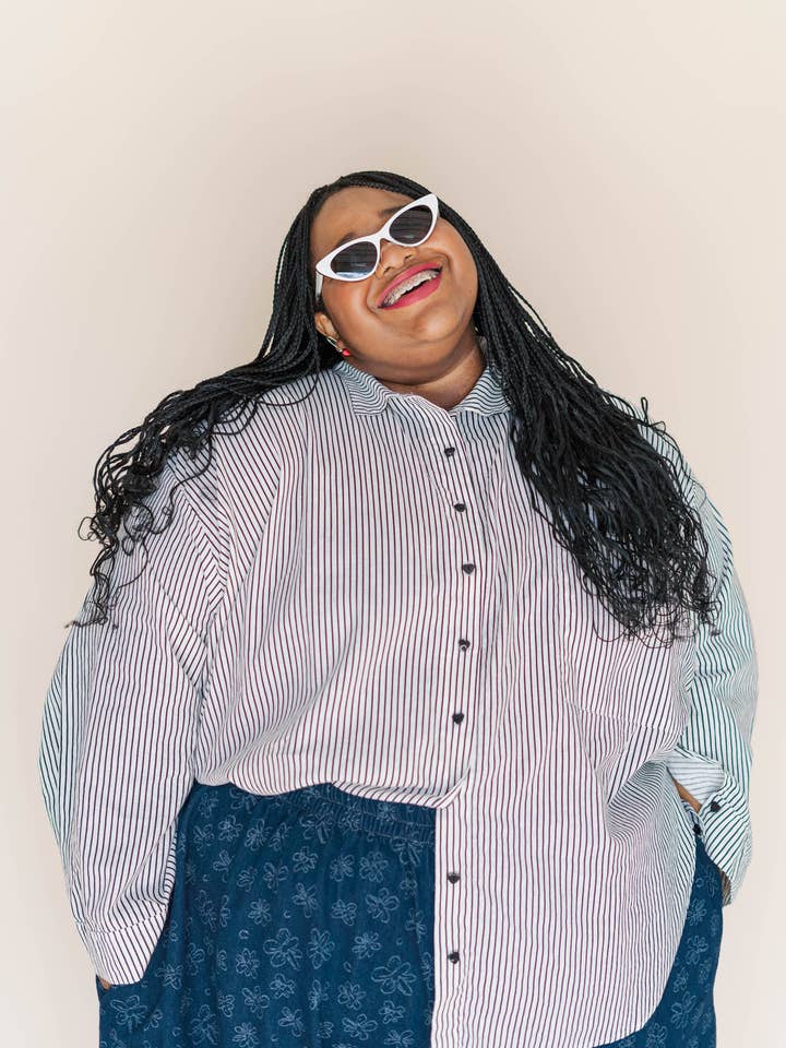 Nettle Studios - Wholesale Button Down Shirt - Unisex - Size Inclusive Plus Size Long Sleeve Button Up Striped Linen3