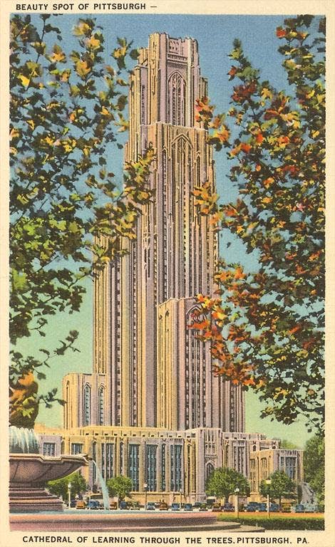 Found Image Press – wholesale Sticker – Sticker WP-18 Cathedral of Learning, Pittsburgh, Pennsylvani0