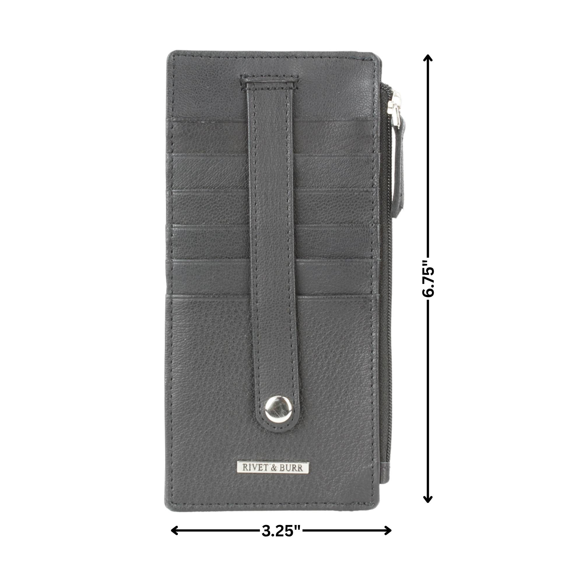 Leather Impressions Inc – Großhandel Kartenetui – Damen – Lange Lederkartenbörse mit Druckknopfverschluss RB LW 21 100325