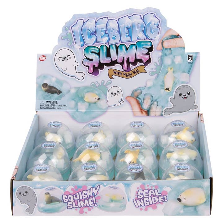 La Luna Bella - Toys - Wholesale Classic Toy - Kids - 3" Arctic Iceberg Harp Seal Slime 12ct - LLB Toys5