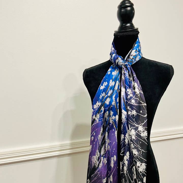 Meditation -100% Polyester (Shamoze Silk /Art Silk) Scarf for wholesale by Toronto Art Gallery