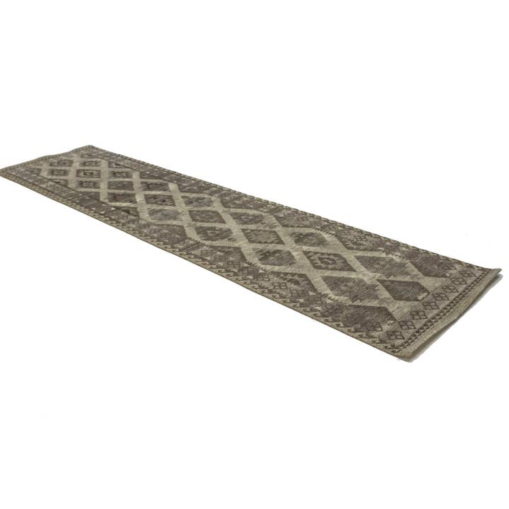 Brun 3x10 modern geometrisk Indo Gabbeh Runner matta för wholesale av Magic Rugs Inc.