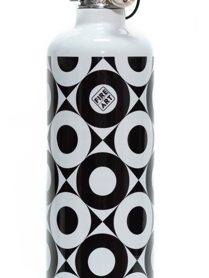 Fire-Art brandsläckare i svart och vitt för wholesale av Fire-Art