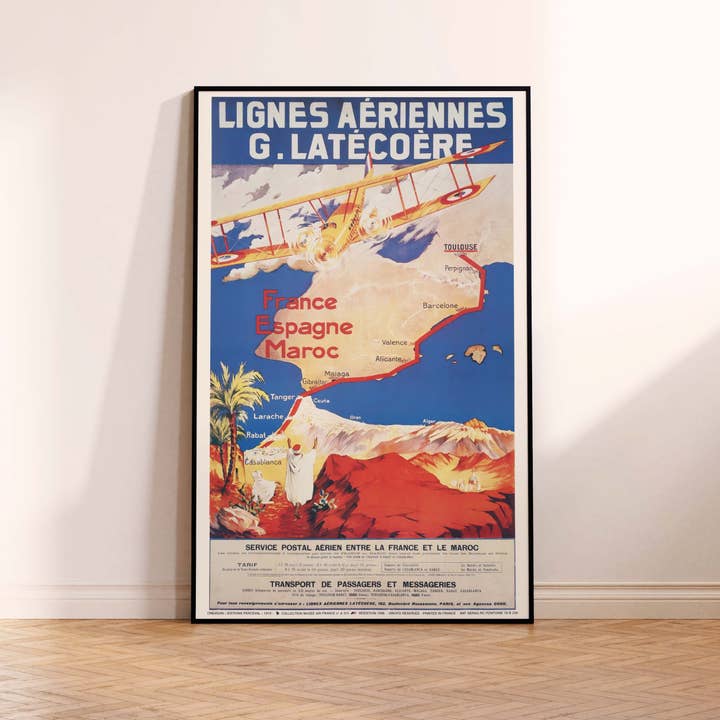 Oneart - Wholesale Poster - Display G. Latécoère Air Lines 63x100 cm3