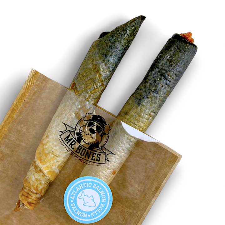 Mr.Bones - Natural Pet Products - Wholesale Pet Treats - Dog - Salmon Rolls - Natural Snack for Dogs