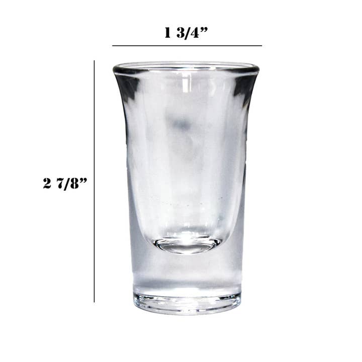 EcoQuality - Wholesale Shot glass - 1Oz. Clear Tall Shot Whiskey Glasses1