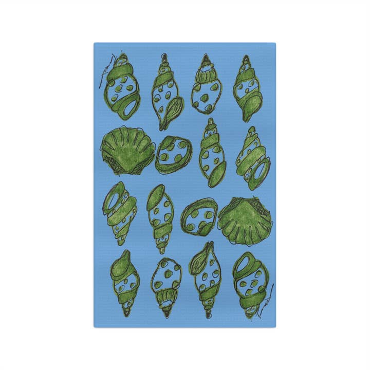 Shell Design Tea Towel for wholesale by Tina Brown